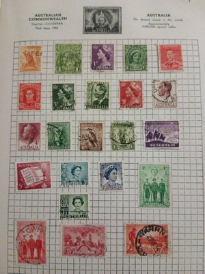 Australia stamps used, collection of 23 pieces