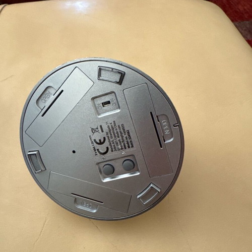 Alarm clock with light used, projects time on ceiling