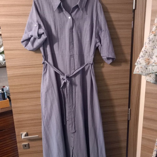 Caramela Long Semizie Dress Like New, Blue, Size 4XL