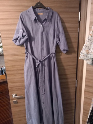 Caramela Long Semizie Dress Like New, Blue, Size 4XL