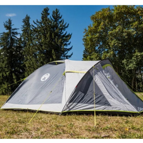 Coleman Darwin 4 Plus camping tent used, green, 4-season for 4 people