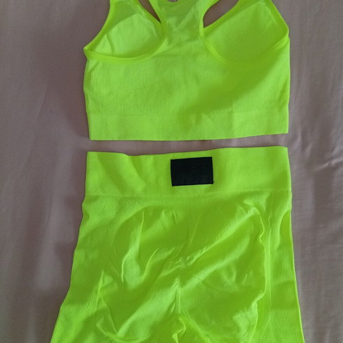 Biker set neon yellow, one size, new