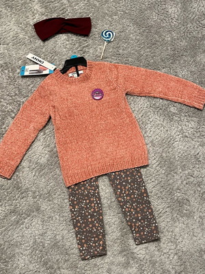 DKNY girls' set pink new for 4 years old