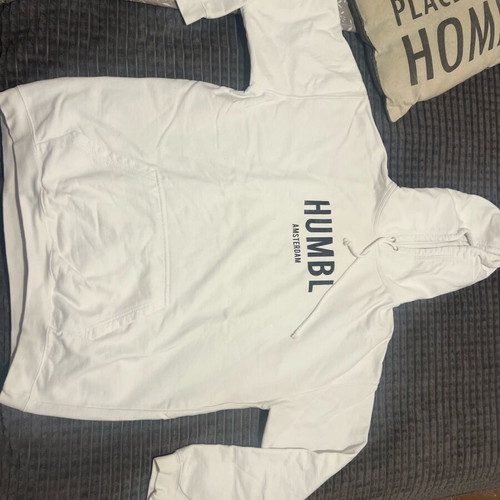 Hoodie white sweatshirt Humbl Amsterdam cotton size XXL like new