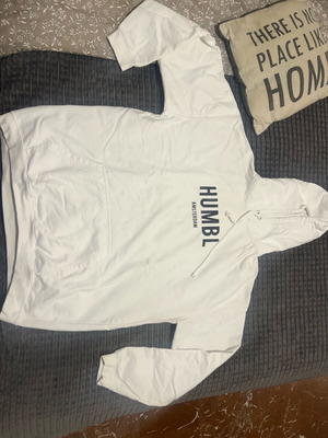 Hoodie white sweatshirt Humbl Amsterdam cotton size XXL like new
