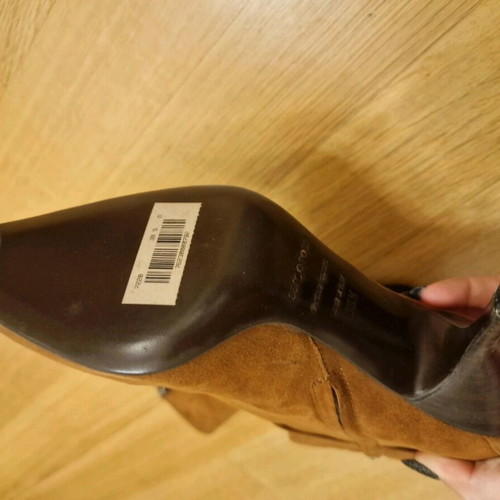 Sergio Rossi suede ankle boots, tan, size 38.5