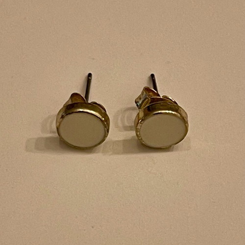 Earrings 2 pairs white and black