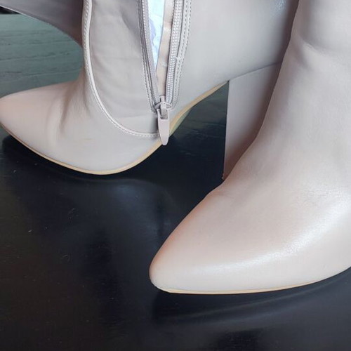 Tulipano beige faux leather boots like new, size 38
