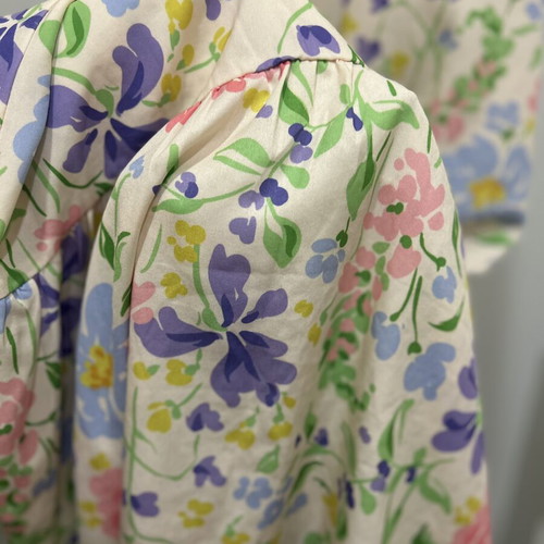 Plus size long floral shirt dress, XXL to 5XL