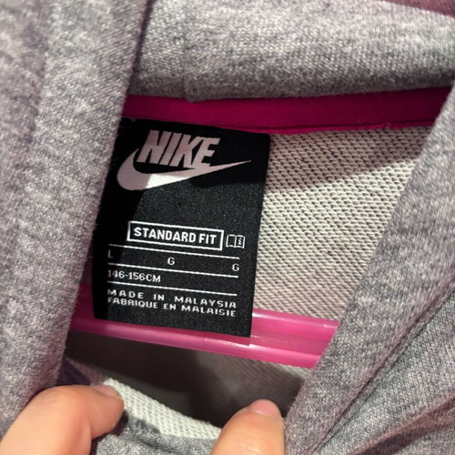 Nike cropped hoodie for girls like new, gray and pink