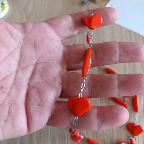 Vintage long necklace 84 cm, like new, 80s style