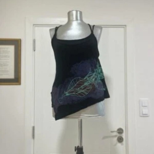 Diesel Y2k Cami Top Medium Graphic Asymmetrical Very Rare Grunge
