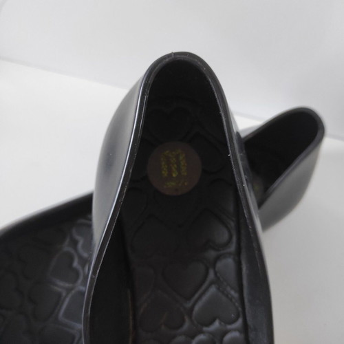 Melissa peep toe ballet flats, black, size 40