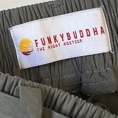 Funky Buddha women's paperbag pants like new, size S, olive