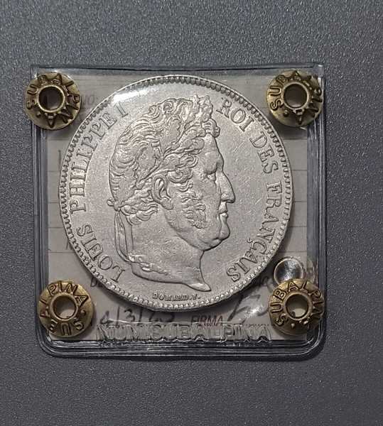 Ασημένιο ,Γαλλία 5 Francs 1837A SPL