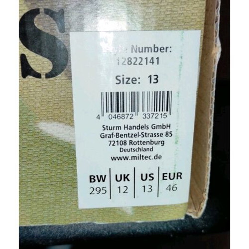 Mil-Tec Tactical Boots Like New Size 46 Beige