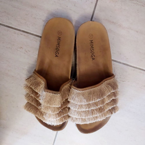 Slippers used size 37 beige