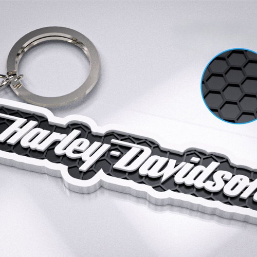 Harley Davidson 3d printed keychain new