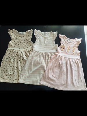 Girls' dresses used, size 110 cm, multicolor, pack or single