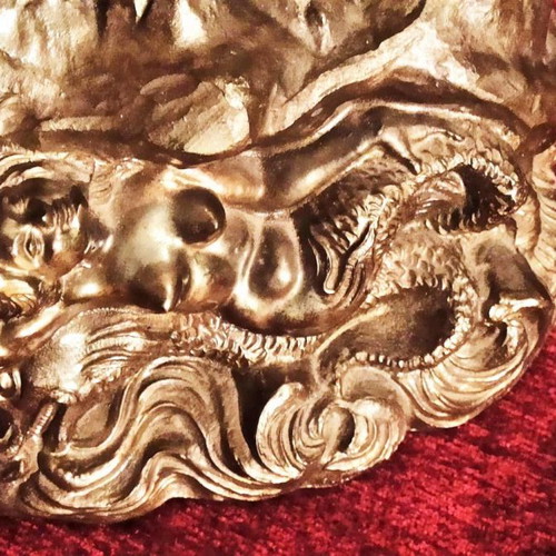 Antique Poseidon with Trident bronze like new