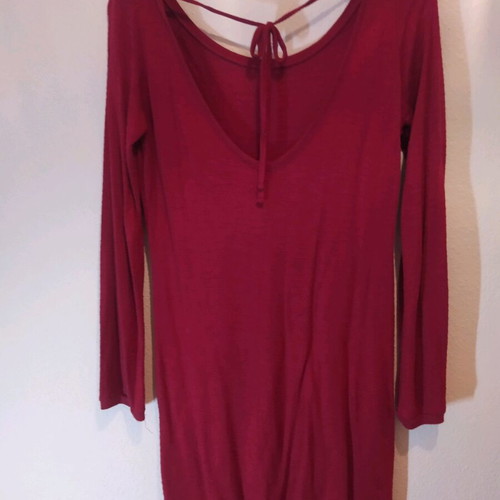 Long-sleeve burgundy blouse like new, size S