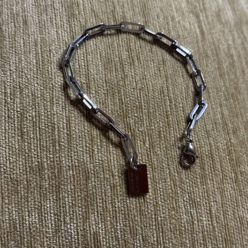 Men's chain bracelet new, 25cm silver
