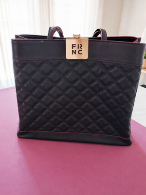 FRNC shoulder bag like new, black with red details