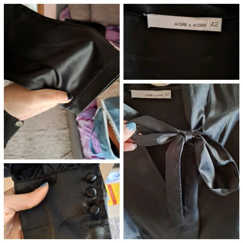 More women's set black shirt and pants like new, size Large
