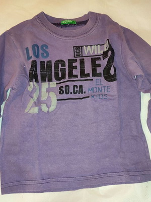 Boys' purple shirts used, Benetton and Active, ages 1 and 2