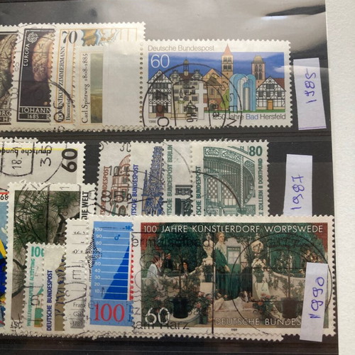 Germany used complete stamp series 1985-1990