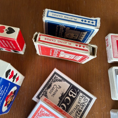 Playing cards 9 packs used with missing cards