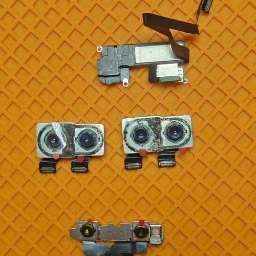 iPhone X parts used, package with cameras and motherboards