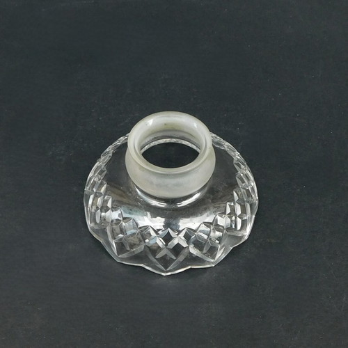 Crystal engraved chandelier part vintage in excellent condition