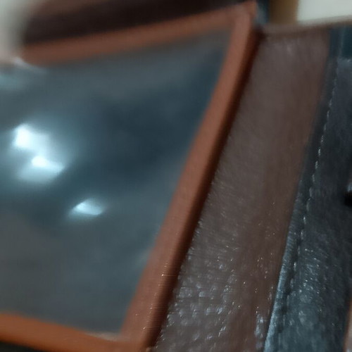 Vera Pelle leather men's wallet, black and brown