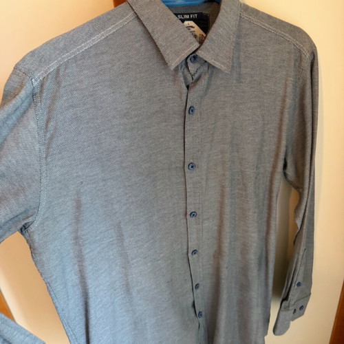 Pop Air gray dress shirt large like new