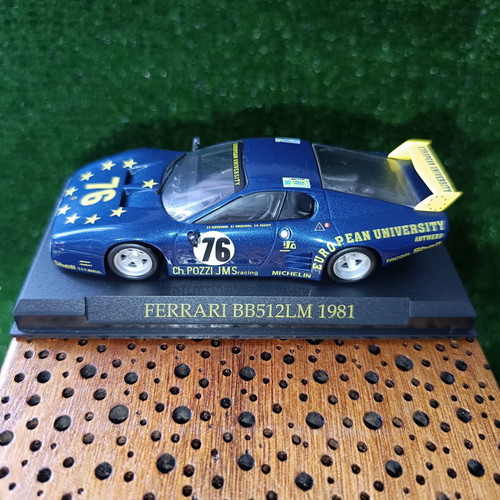 Ferrari BB512 LM 1981 1:43 collectible racing model with display base