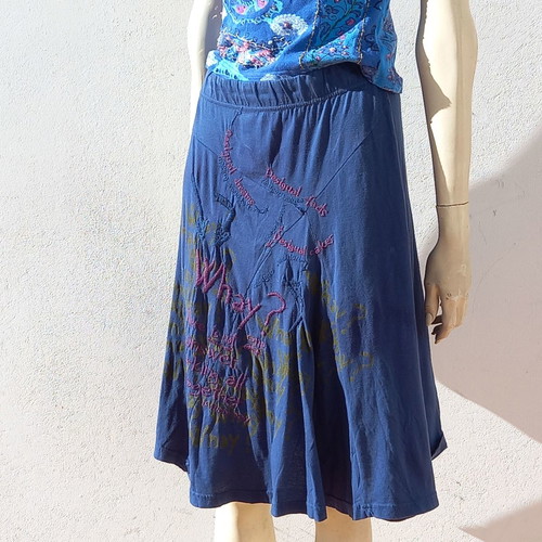 Desigual skirt used in blue colors