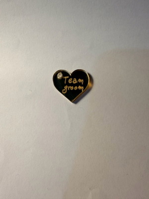 Jewelry element like new, plastic heart with mirror effect