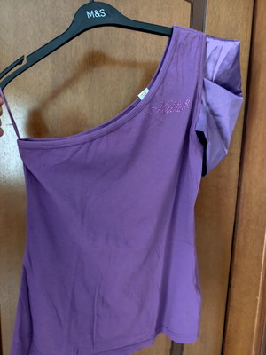 Killah one shoulder blouse, purple, size M