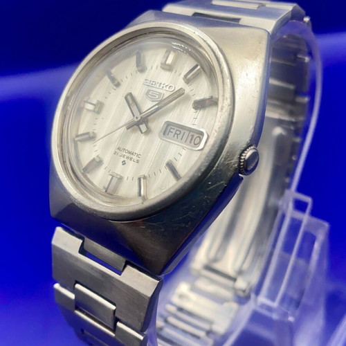 Seiko 5 Automatic 6319-7000 used, silver dial, stainless steel
