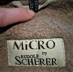 Vintage 90s Ζεστό Παλτό Micro by Rudolf Scherer - Μπεζ (Vintage 90s Micro Wintercoat by Rudolf Scherer, beige)