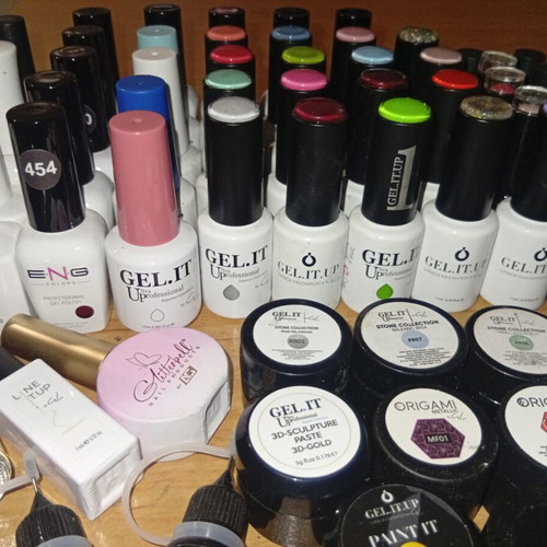 Gel Nail Polish Lot, 68 Unique Colors, New