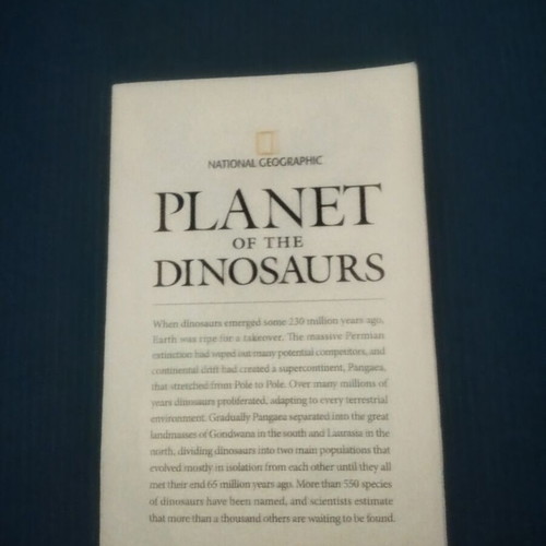 National Geographic Planet of the Dinosaurs double-sided map