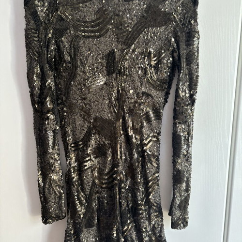 Anti Blue fitted short sequin dress like new, green, size S