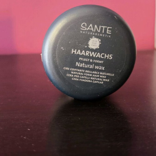 Sante hair wax used with organic ingredients, slight product missing