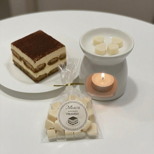 Wax melts tiramisu scent 30g heart-shaped soy wax