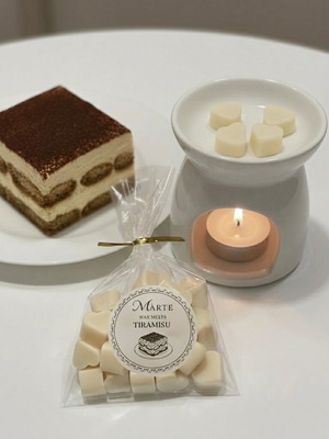 Wax melts tiramisu scent 30g heart-shaped soy wax