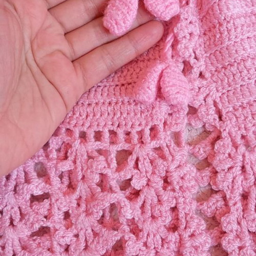 Handmade knitted baby cardigan