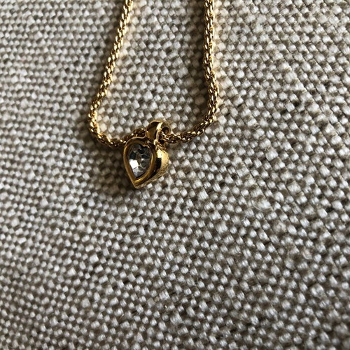 Christian Dior necklace like new vintage gold-plated with heart design