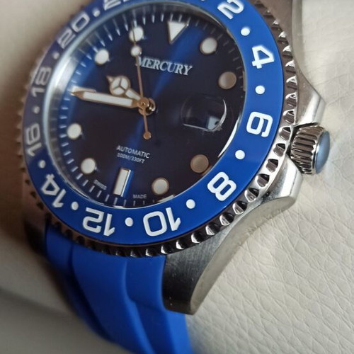 Mercury Seadive Swiss automatic watch new, blue